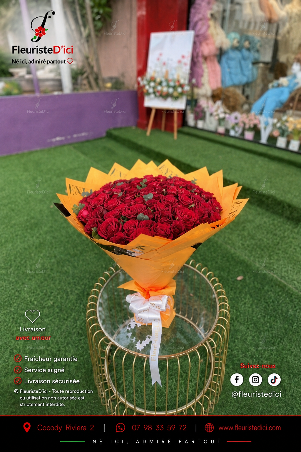 Bouquet Solaire Soleil de Cocody – Roses & Chocolats