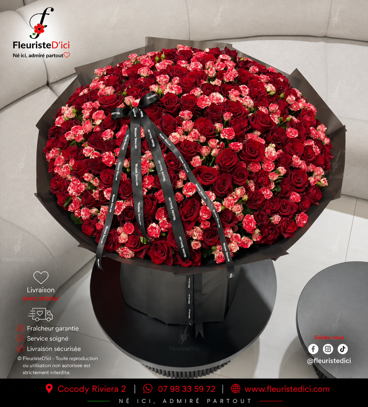 Composition Marquise – Haute Joaillerie Florale