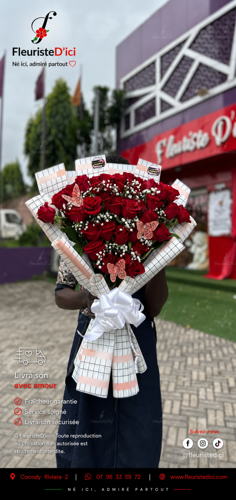 Arrangement Éclosion – Roses Généreuses