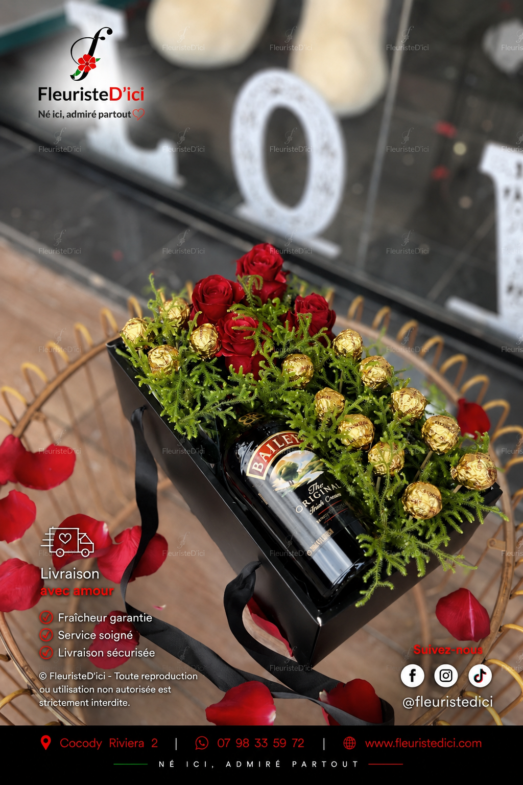 Bouquet Grand Cru – Roses Sélectionnées d'Élite